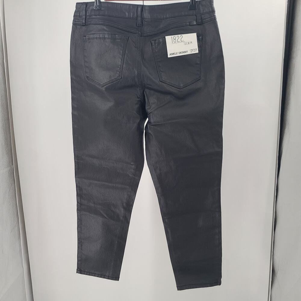 1822 denim Coated ankle/skinny jeans Size 12p mob Wife Girl's night out Festival - Picture 3 of 7